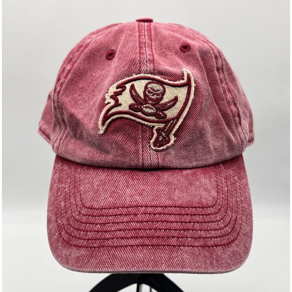 Tampa Bay Buccaneers Bucs Ball Cap Hat OSFA Red Faded '47 Brand NFL Strapback
